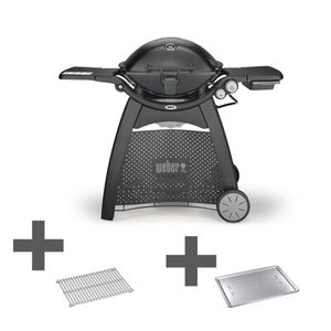 Weber Gasgrill Q 3200 Rollwagen mit Hitzeschild + Bratenrost