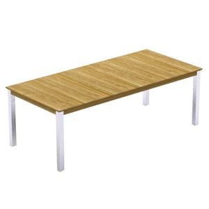 Zebra Derex Gartentisch 220x100cm Edelstahl/Teak