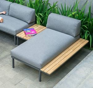 Zebra Hudson Gartensofa  Edelstahl inklusive Kissen Tuvatex