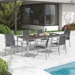 Zebra One Gartenmöbelset 7-tlg. mit Tisch 220x100 cm