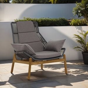 Zebra Pollux Loungesessel Aluminium/Teak