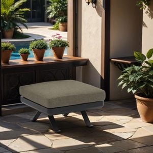 Zebra Sky Loungehocker Aluminium/Sunproof