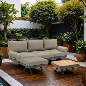 Zebra Sky Loungeset 4-tlg. Aluminium/Sunproof