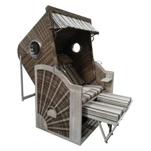 deVries Pure Cliff XL SUN Strandkorb Geflecht/Pinienholz 455