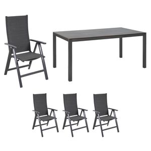 OUTLIV. Falun Gartenmöbelset 5-tlg. mit Gartentisch 160x90cm