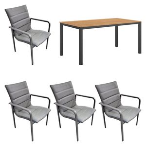 OUTLIV. Fontana Gartenmöbelset 5-tlg. Tisch 160x90cm