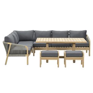 Garden Impressions Santos Dininglounge 5-tlg. links Akazie/Polster