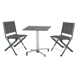 Kettler Basic Plus Gartenmöbel-Set 3-tlg. Tisch 70x70cm