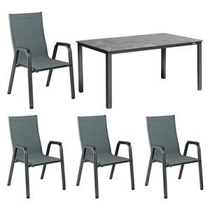 Kettler Cirrus Gartenmöbel-Set 5-tlg. mit Tisch 160x90cm