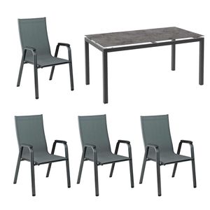 Kettler Cirrus Gartenmöbelset 5-tlg. mit Tisch 160x90cm