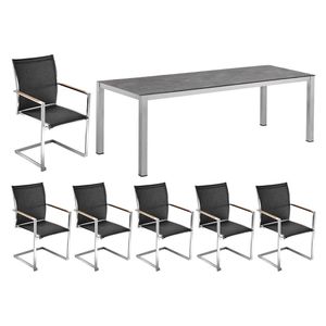 Kettler Cubic Gartenmöbelset 7-tlg. mit Tisch 220x95 cm