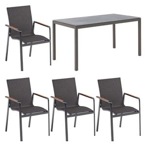 Kettler Diamond Gartenmöbelset 5-tlg. mit Tisch 140x80 cm