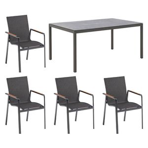 Kettler Diamond Gartenmöbelset 5-tlg. mit Tisch 160x100 cm