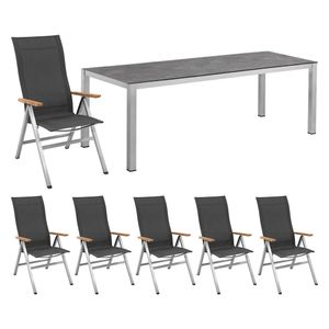 Kettler Kreta Gartenmöbelset 7-tlg. mit Tisch 220x95cm
