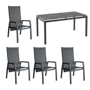 LC Garden Bondino Gartenmöbelset 5-tlg. mit Tisch 160x90cm