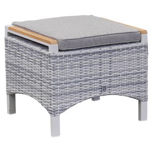 LC Garden Keramo Loungehocker Aluminium/Geflecht