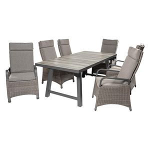 LC Garden Komido Gartenmöbel-Set 7-tlg. Tisch 200x100cm