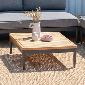 LifestyleGarden Topaz Loungetisch 80x80cm Aluminium/Teakholz