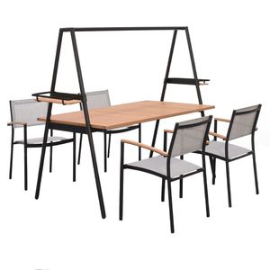 LifestyleGarden Vera Gartenmöbel-Set 5-tlg. Tisch 156x90cm