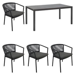 OUTLIV. Mata Gartenmöbelset 5-tlg. Tisch 160x90cm
