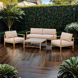 OUTLIV. Berga Loungeset 4-tlg. Rope/Akazie