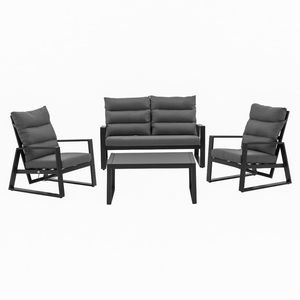 OUTLIV. Calvia Lounge-Gruppe 4-tlg. Aluminium/Spun Polyester