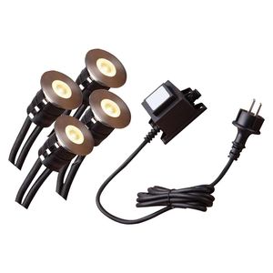 OUTLIV. Smart Light Starter-Set "4 Decklights mit Transformator"