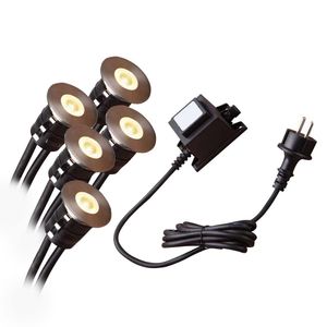 OUTLIV. Smart Light Starter-Set "5 Decklights mit Transformator"