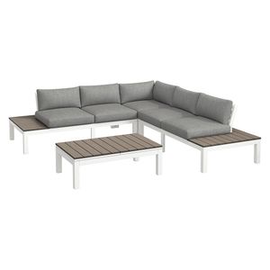 OUTLIV. Hamilton Ecklounge 4-teilig Alu/Polywood/Polster