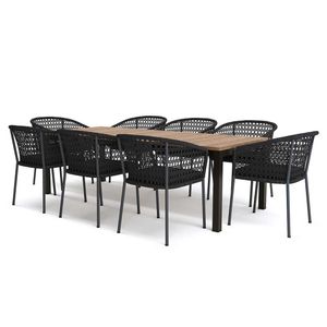 OUTLIV. Zui Gartenmöbel-Set 9-tlg. mit Tisch 180/260x100cm
