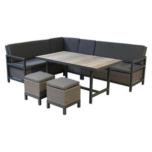 Ploß Varadero Dininglounge 7-tlg. Aluminium/Geflecht