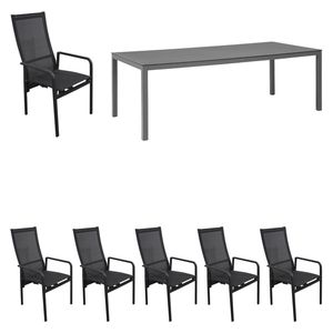 OUTLIV. Santa Monica Gartenmöbelset 7-tlg. Gartentisch 220x100cm