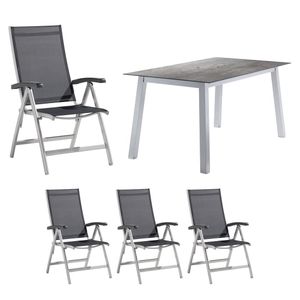 Sieger Bodega Gartenmöbelset 5-tlg. mit Tisch 160x90cm