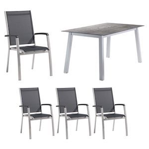 Sieger Bodega Gartenmöbelset 5-tlg. mit Tisch 160x90cm