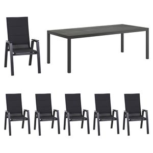Siena Garden Milano Gartenmöbelset 7-tlg. mit Tisch 220x100 cm