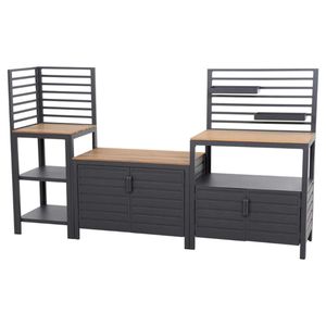 Siena Garden Sierra Outdoorküche 3-tlg. Aluminium/Teak