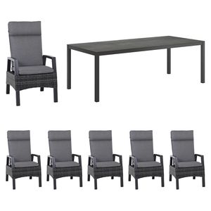 Siena Garden Taranto Gartenmöbelset 7-tlg. mit Tisch 220x100 cm