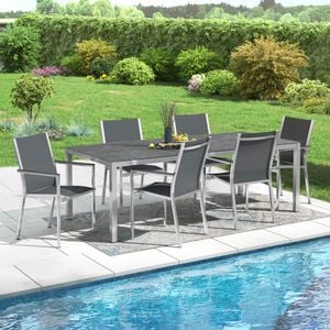 Stern Cardiff Gartenmöbel-Set 7-tlg. Tisch 220x100cm