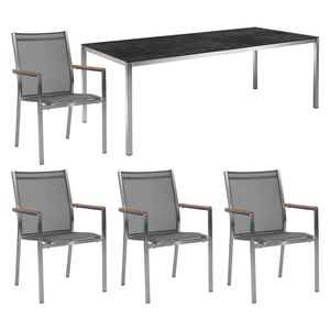Stern Cardiff Gartenmöbelset 5-tlg. mit Tisch 160x100 cm