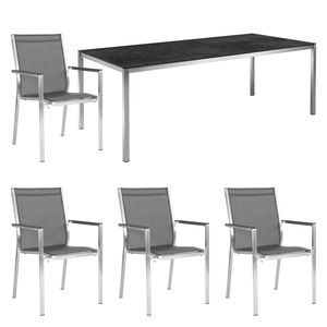 Stern Cardiff Gartenmöbelset 5-tlg. mit Tisch 160x100 cm