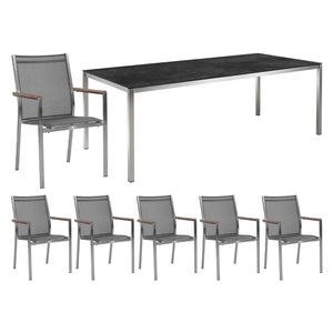 Stern Cardiff Gartenmöbelset 7-tlg. mit Tisch 220x100 cm