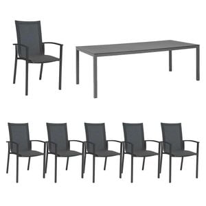 Stern Evoee Gartenmöbelset 7-tlg. mit Tisch 220x100 cm