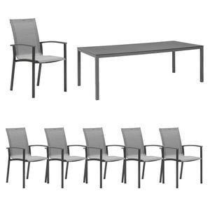 Stern Evoee Gartenmöbelset 7-tlg. mit Tisch 220x100 cm
