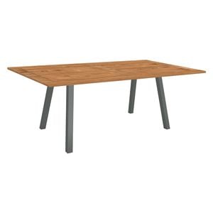 OUTLIV. Gartentisch 200x100 cm Edelstahl/Teak Recycelt Garten und