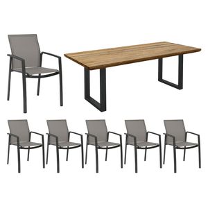 Stern Kari Gartenmöbel-Set 7-tlg. mit Tisch 200x100cm