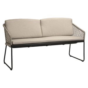 Stern Odea Gartenbank Aluminium/Kordel inkl. Kissen
