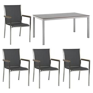 Stern Polaris Gartenmöbelset 5-tlg. mit Tisch 160x90 cm