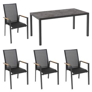 Sungörl Bamberg Gartenmöbel-Set 5-tlg. Tisch 160x90cm