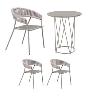Vermobil Key West Gartenmöbelset 4-tlg. mit Tisch Ø65cm