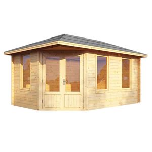 Wolff Finnhaus Anna 40-A/1 Gartenhaus 473x319cm+Holz-Doppeltür